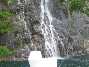 on the turistferry in the Lysefjord